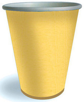 Yellow Moire Paper Cups