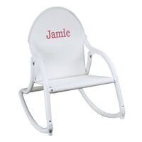 White Mesh Children's Rocking Chair White Frame
