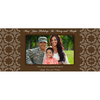 Brown Holiday Deco Photo Cards