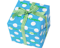 Preppy Dot Turquoise Personalized Gift Wrap