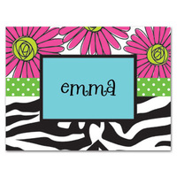 Zebra Daisies Note Cards