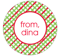 Weave Pattern Round Gift Stickers
