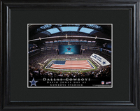 Dallas Cowboys Stadium Sign with Wood Frame