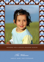 Blue and Brown Chouette Photo Cards