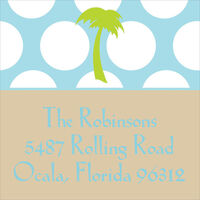 Palm Tree Square Gift Stickers