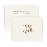 Biltmore Monogram Foldover Note Cards