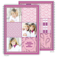 Pink Patchwork Photo Spiral Journal