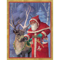 Santa and Reindeer Holiday Cards