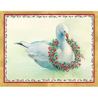 Goose with Wreath Holiday Cards