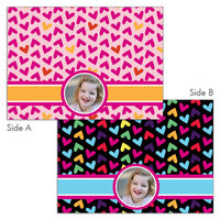 Pick your Mood Rainbow & Pink Hearts Photo Note Cards