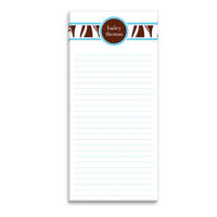 Brown and Turquoise Zebra Stripes List Notepads