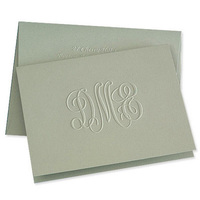 Eco Traditional Monogram Foldover Note Cards