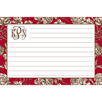 Floral Toile Recipe Cards