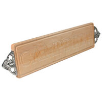 Maple 5 x 22 inch Monogrammed Bread Board with Pewter handles