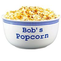 Blue Gingham Popcorn Bowl