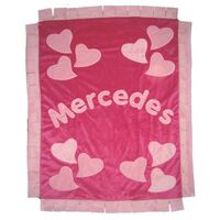 Personalized Funky Hearts Crib Blanket