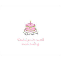 Her First Birthday Foldover Note Cards