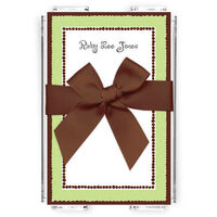 Chocolate Mint Memo Sheets with Acrylic Holder
