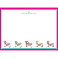 Beach Chairs Flat Note Cards