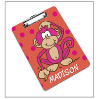 Hot Pink Monkey Clipboard