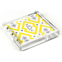 Aztec Diamond Crystal Paperweight by Jonathan Adler