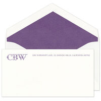 White Monarch Flat Note Cards - Raised Ink