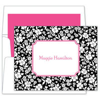 Midnight Petite Flower Foldover Note Cards