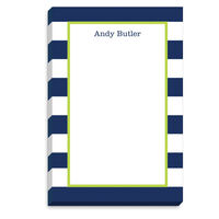 Navy Awning Stripe Notepad