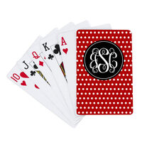 Red Polka Dots Playing Cards