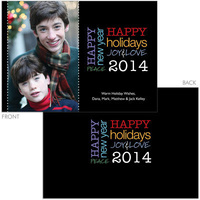 Joy and Love Photo Holiday Cards