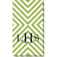 Green Chevron Caspari Guest Towels