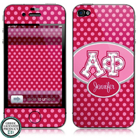 Alpha Phi Letters on Dots Tech Skin
