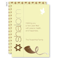 Shofar and Dove Jewish New Year Cards