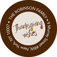 Thanksgiving Wishes Address Labels
