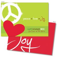 Peace Love and Joy Holiday Greeting Cards