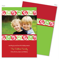 Christmas Candy Swirls Holiday Photo Cards