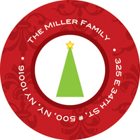 Holiday Wall Paper Art Address Labels