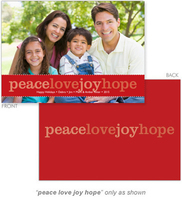 Peace Love Joy Hope Photo Cards