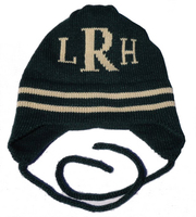 Monogram Knit Hat with Earflaps