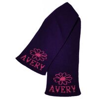 Personalized Flower Knit Scarf