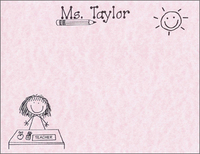 Teacher Note Cards with Pencil