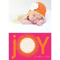 Orange Joy Holiday Photo Cards