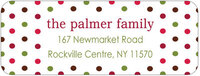 Polka Dot Christmas Address Labels