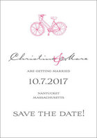 Pink Bicycle Petite Save the Date Announcements