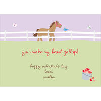 Horse Valentine Exchange Cards