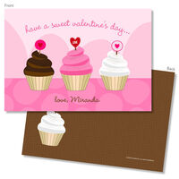 Sweet Cupcake Valentine Exchange Cards