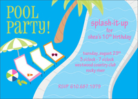 Poolside Party Invitations
