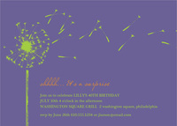Purple Dandelion Party Invitations