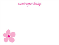 Simple Pink Flower Flat Note Cards