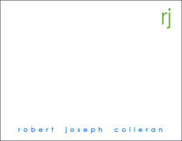 Two Initial Petite Flat Note Cards